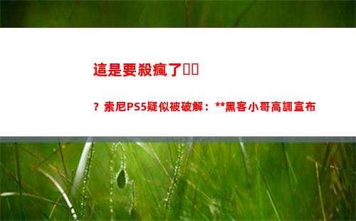 這是要殺瘋了？索尼PS5疑似被破解：俄羅斯黑客小哥高調宣布